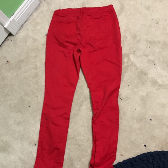 Red straight leg jeans - Picture 2 of 3